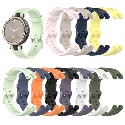 China Qiman Sports Watch Strap Silicone Rubber Strap For Garmin Lily Watch Band Smart Watch Band for sale