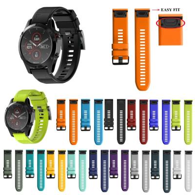 China Qiman Rubber Band for Garmin Fenix ​​5 Band, Fast Release 22mm Silicone Smart Watch Replacement Strap for Garmin Fenix ​​5/Forerunner 935 for sale