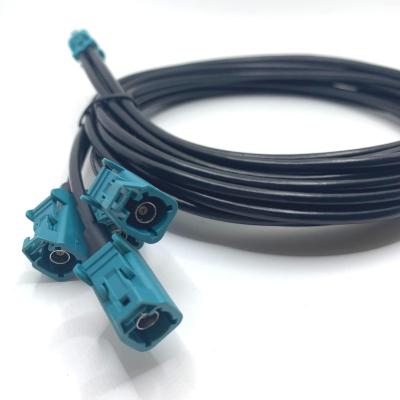 China 4 Pin Mini Fakra Mate-AX Female To Z Code Female Connector Automotive Cable Assembly LKS-MFKR-A007 for sale