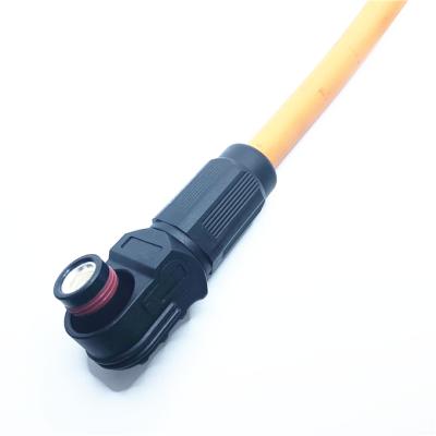 China Power Plant High Current Energy Storage 200A Right Angle Connector 8mm Plug With Assembly Cable for sale