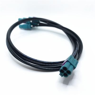 China 4 Pin Mini Fakra HFM Male To Fakra Z Male Car Wireless Signal Cable 20CM LKS-MFKR-A005 for sale