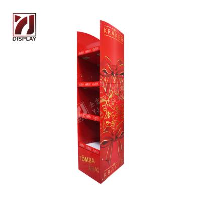 China Advertising Promotion Cardboard Floor Display Stand For Christmas Festival Advertising Standee for sale