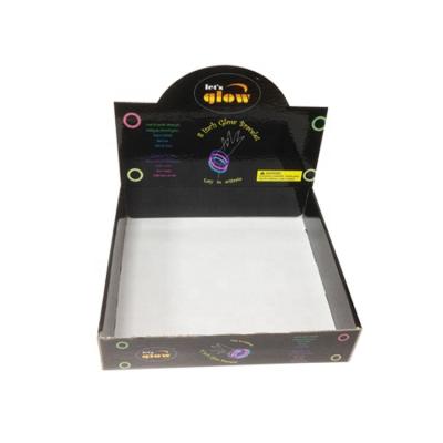 China Advertising Custom Flat Cardboard Packaging Corrugated PDQ Shelf Ready Package Tray Display Box for sale