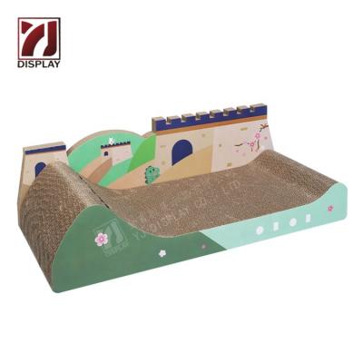 China Viable Cardboard Cat Scratcher Board Toy Corrugated Design Cat Scratcher Board Sea World Cardboard With B for sale