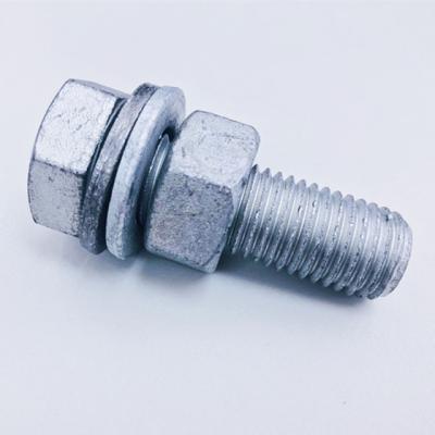 China Carbon steel m52 m13 grade 8.8 HDG hex bolt and nut for sale