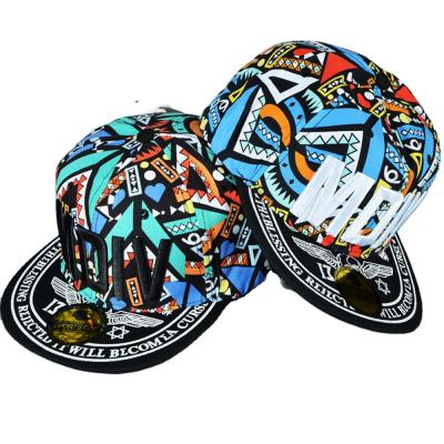 China JOINT Fashion Bandana Snapback Hat Promotional Cheap Printed Custom Printed Hats for sale