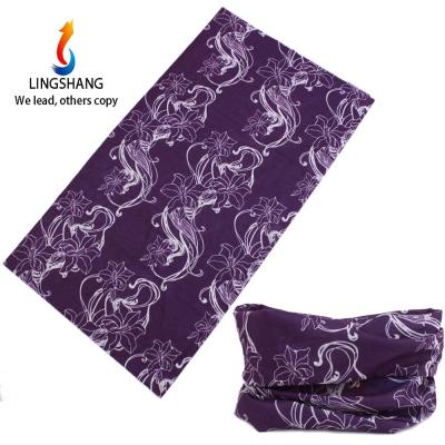 China Suitable for outdoor activities LINGSHANG magic bandana headwear wholesale seamless multifunctional bandana for sale