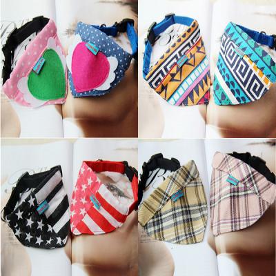 China Pet Viable Scarf Fashion Bandage Saliva Towel Dog Bandana Triangular Fake Diamond Dog Collar for sale