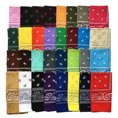 China 100% cotton seamless wholesale cheap multi-functional headwear print fashion magic paisley fabric square tube bandana for sale