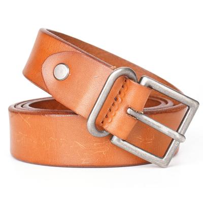 China Casual Fashion Cowhide Cowboy Belts Girls Leather Women Retro Belt Fashionable Leather Belt Women for sale