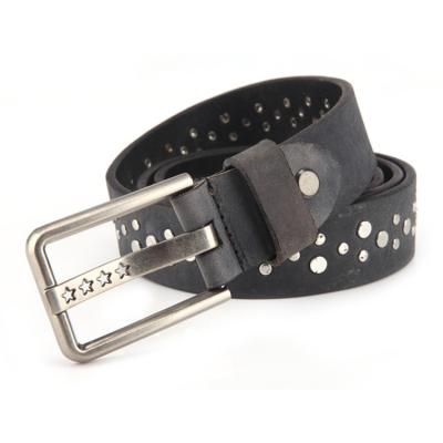 China Fashionable Casual Studded Belts For Ladies Leather Casual Fashion Studded Women's Belt Street Style Women's Nubuck Belt for sale