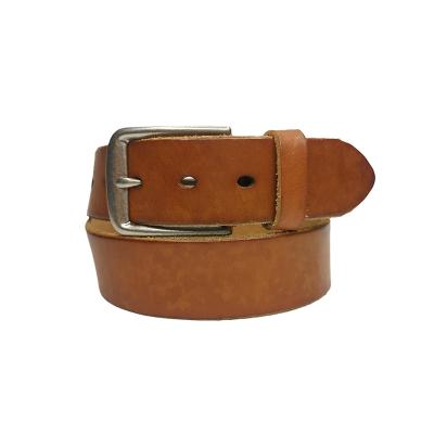 China Fashion Vintage Fashion Man Washed Black Brown Genuine Cowhide Alloy Genuine Leather Belt Factory Pin Buckle Belt Custom Belts for sale