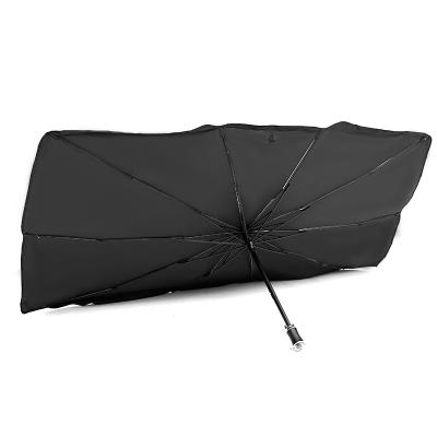 China Durable Universal Titanium Silver Peritoneum Car Sun Shade Umbrella for sale