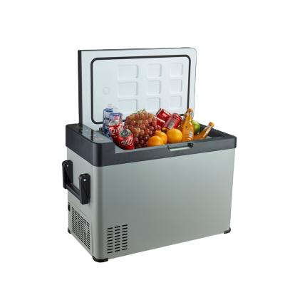 China Walmart Amazon Luxury Hot Sale 12V Double Room Small Portable Fridge For Car for sale