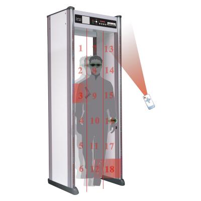 China Alarm And Sound LED Display 18/24/33 Zones Outdoor Walk Through Arc Metal Detector Price for sale