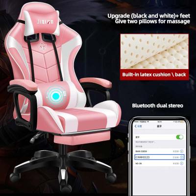 China Factory Direct Ergonomic Design Adjustable (Height) Office Chair PC Computer Colorful Office Packing Gaming Chair With Footrest for sale