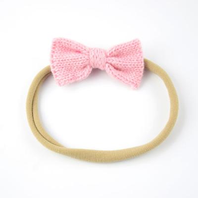 China Hair Accessories Baby Headband Wholesale Baby's Bowknot Knitting Hair Accessories for sale