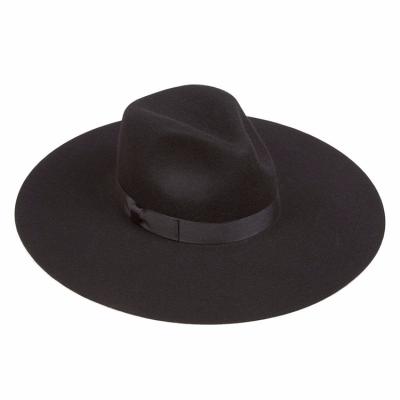 China Wide Brim Fedora Hat Winter Hot Selling Felt Hat Women Wool Picture for sale