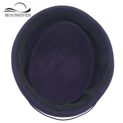 China Picture 100% Wool Felt Hat Airline Hostess Fedora Hats Cap for sale