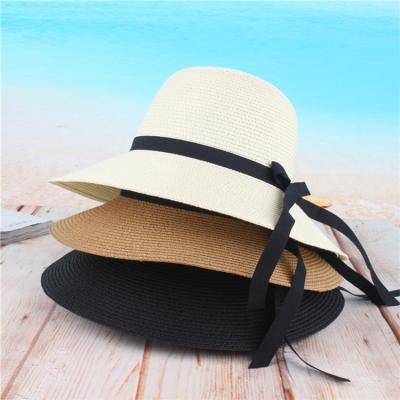 China Good Quality Comfortable Foldable Straw Hat For Women Sun Beach Wear Adjustable Hat for sale