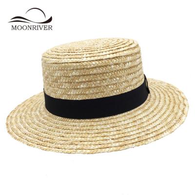 China Summer Straw Hat Wholesale Boater Women Natural Image for sale