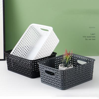 China Sustainable Fashion Kitchen Storage Box Portable Cosmetic Bathroom Desktop Cosmetic Organizer Sundries Basket for sale