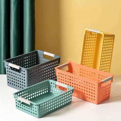 China Plastic Multi Viable Color Living Room Cosmetics And Drugs Food Basket Snacks Desktop Storage Debris Kitchen Basket for sale