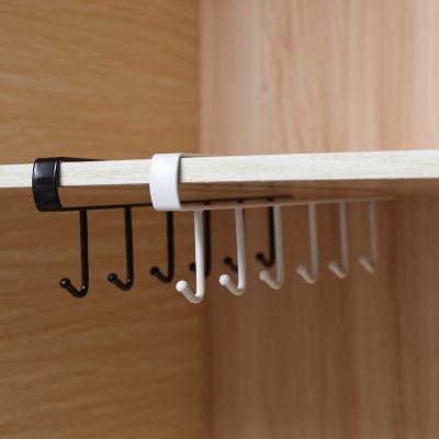 China Sustainable Kitchen Hanging Iron Cabinet Storage Rack Seamless Nail Free Tier Hook for sale