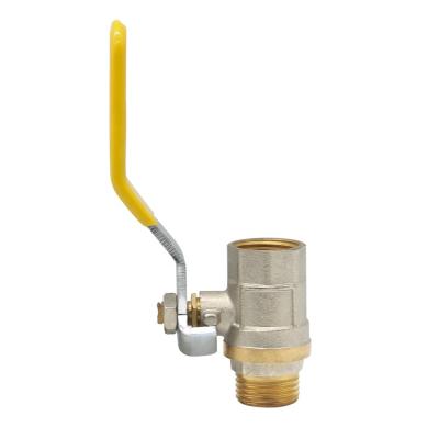 China OUKE NPT Brass Ball Valve General Port 600 WHEEL Nickel Plated Full Body for sale