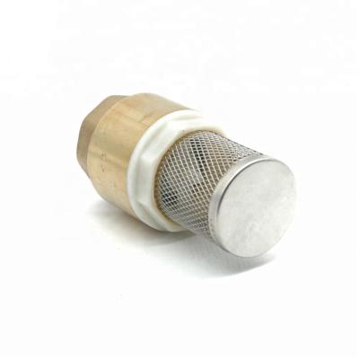 China General Brass Vertical Spring Foot Filter Stainless Steel Foot Check Valve for sale