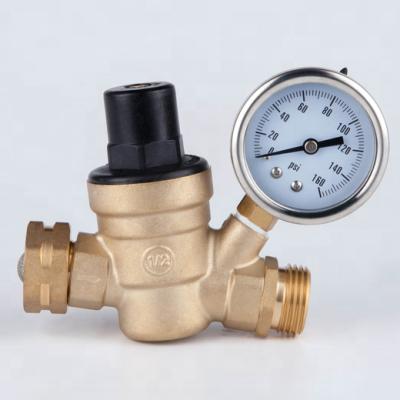 China General OUKE Pressure Indicator Lead Free Adjustable Water Pressure Reducing Valve for sale