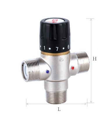 China General Brass Nickel Plated Temperature Control Valve Automatic Thermostatic Mixing Valve OUKE Valve for sale