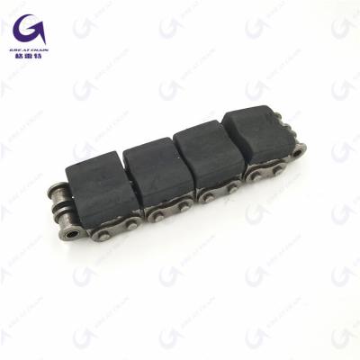 China Automated Assembly Line Factory Design Conveyor 08B-G2 / 08A-G2 Roller Chain With U Type Attachments And Rubber for sale