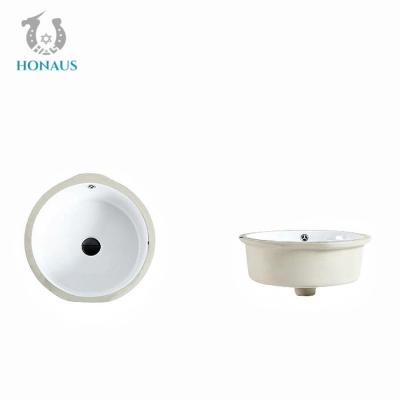 China OEM One Piece Bathroom Inset Basin Round Undercounter Basin 410*410*170mm for sale