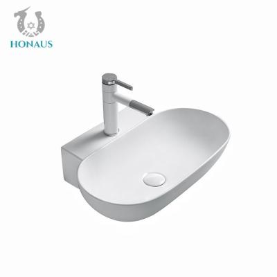 China Customization Bathroom Wall Hung Basin Wall Mounted Cloakroom Basin 570*385*100mm for sale