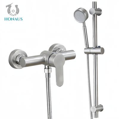 China Atmospheric Pressure Stainless Steel Shower Set Modern Rainfall Spray Head For Bathroom for sale