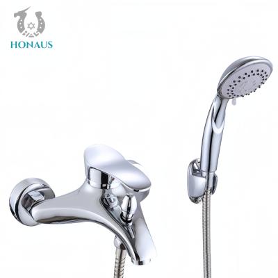 China Triple Handle Mixing Bathtub Faucet Durable Ceramic Valve for sale