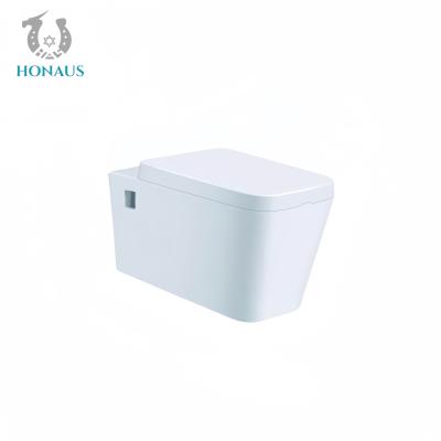 China Square Wall Hung Toilet Bowl Premium Ceramic 565mm Comfortable Size Hotel for sale