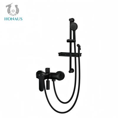 China Multi Function Exposed Valve Showers Triple Handles Pressurized Spray Gun Brass Body for sale