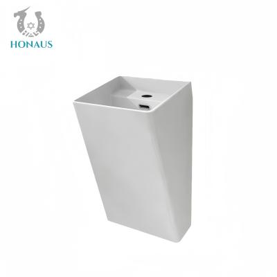 China Luxury Bathroom Wall Hung Basin Black White Grey Premium Ceramic Anti Scratch Glaze for sale