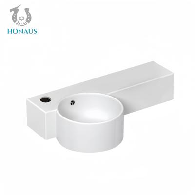 China Practical Small Bathroom Wall Hung Basin Space Saver High Quality Ceramic White for sale