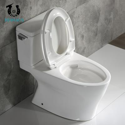 China Floor Mounted Two Piece Toilet Bowl Practical Design Style Elongated Shape for sale