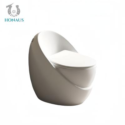 China Modern Ceramic One Piece Toilet Bowl Luxury Hotel Egg Shape S Trap Small Size for sale