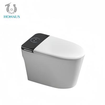 China Luxury Smart Intelligent Toilet Ceramic Digital Screen Auto Lid Foam Shield for sale