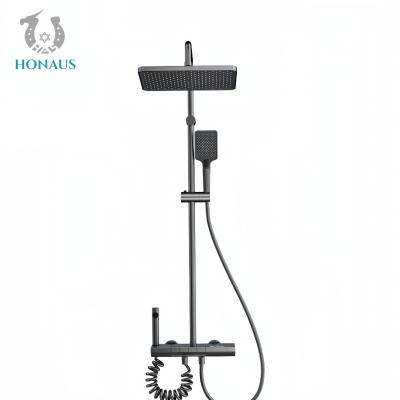 China Thermostatic Exposed Valve Showers Four Handles High Quality Aluminum Digital Display for sale