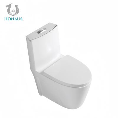 China Premium Ceramic One Piece Toilet Bowl Luxury Dual Flush Floor Mounted Hotel House for sale