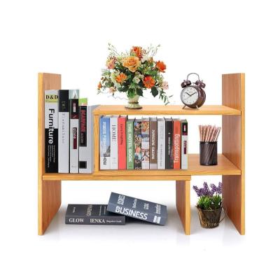 China 100% Eco-Friendly Adjustable Wood Desktop Storage Organizers Show Shelf Wooden Floating Book Rack for sale