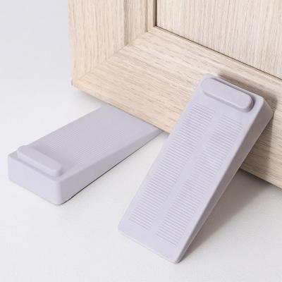 China Modern Wedge Safety Door Stops with Gray Rubber Door Stoppers Works Heavy Duty on All Floor Types and Carpet Jam for sale