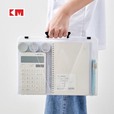 China A4 Case Document File Folder Organizer Box Storage Box Modern Plastic Portable Clear Paper Organizer for sale