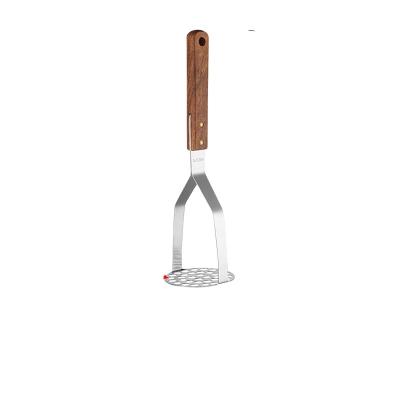 China Sustainable High Quality Wooden Potato Crusher Potato Press With Plastic Handle for sale